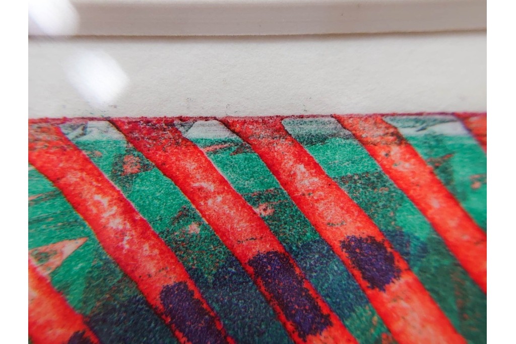 真作　サイン入り　1968年作　スタンリー・ウィリアム・ヘイター(Stanley William Hayter)　「Vortex(ボルテックス)」　渦巻く線と色彩が静かに視線を引き寄せる銅版画　外箱付き　(R-084980)