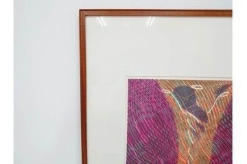 真作　サイン入り　1968年作　スタンリー・ウィリアム・ヘイター(Stanley William Hayter)　「Vortex(ボルテックス)」　渦巻く線と色彩が静かに視線を引き寄せる銅版画　外箱付き　(R-084980)