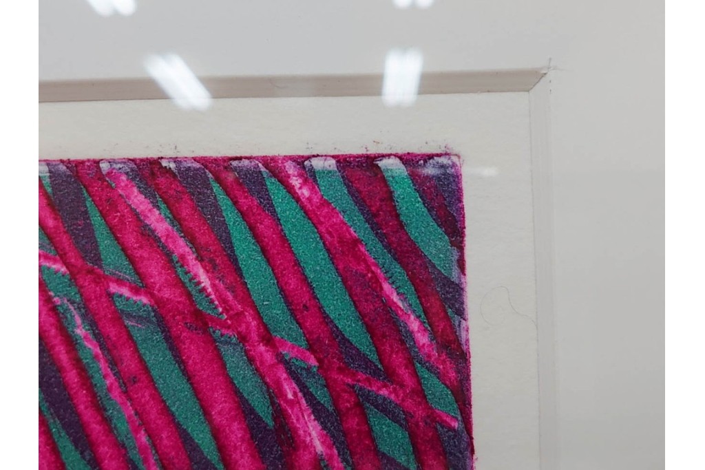 真作　サイン入り　1968年作　スタンリー・ウィリアム・ヘイター(Stanley William Hayter)　「Vortex(ボルテックス)」　渦巻く線と色彩が静かに視線を引き寄せる銅版画　外箱付き　(R-084980)