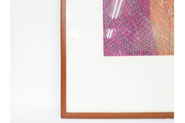 真作　サイン入り　1968年作　スタンリー・ウィリアム・ヘイター(Stanley William Hayter)　「Vortex(ボルテックス)」　渦巻く線と色彩が静かに視線を引き寄せる銅版画　外箱付き　(R-084980)