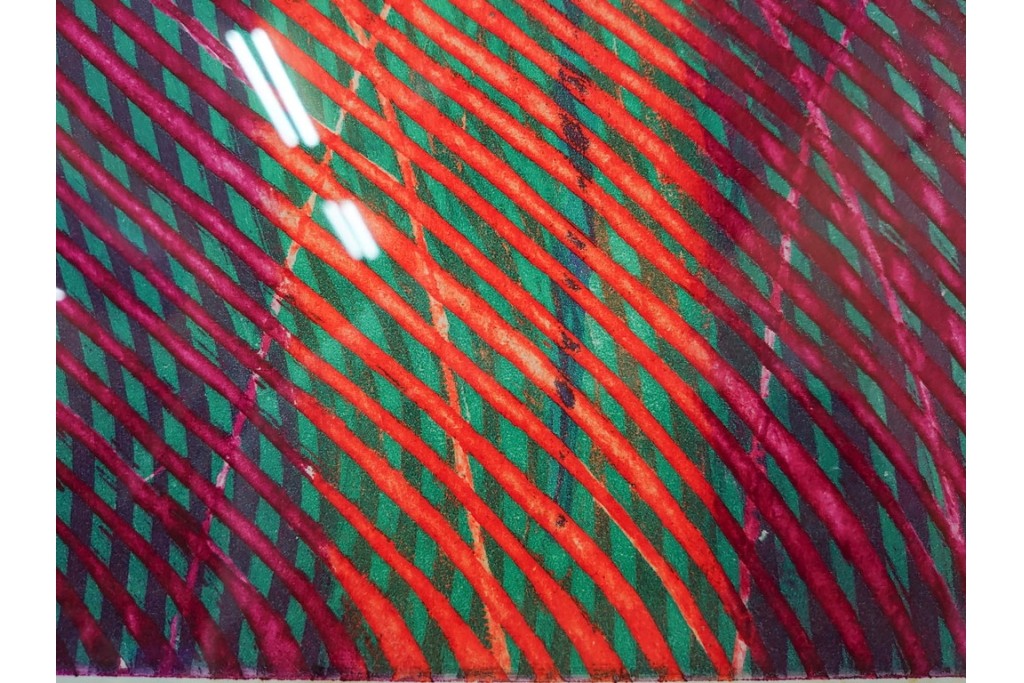 真作　サイン入り　1968年作　スタンリー・ウィリアム・ヘイター(Stanley William Hayter)　「Vortex(ボルテックス)」　渦巻く線と色彩が静かに視線を引き寄せる銅版画　外箱付き　(R-084980)