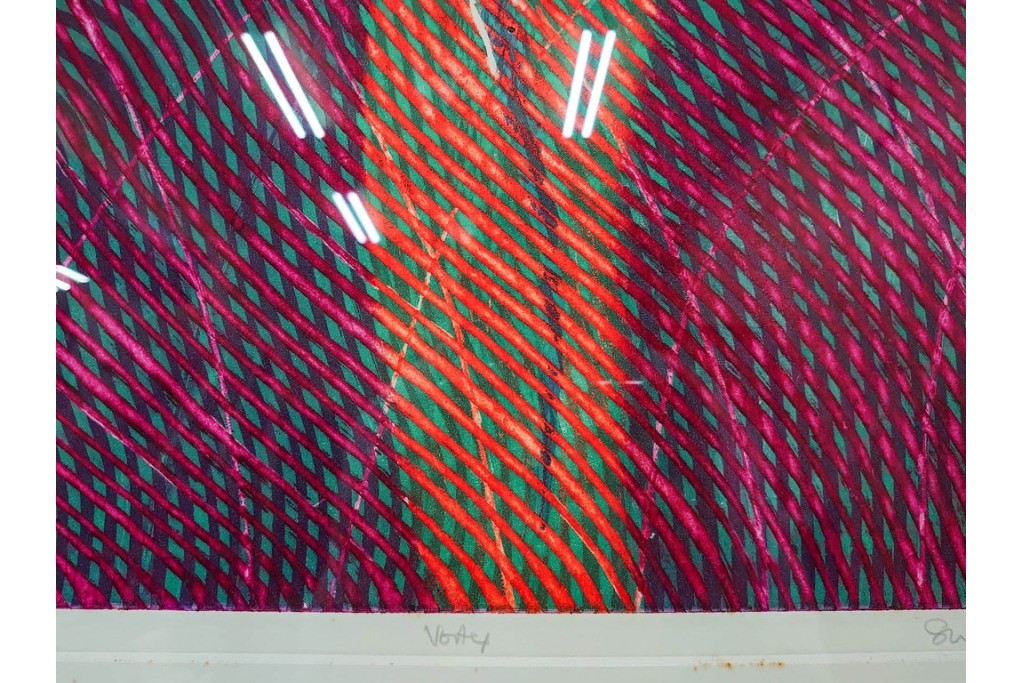 真作　サイン入り　1968年作　スタンリー・ウィリアム・ヘイター(Stanley William Hayter)　「Vortex(ボルテックス)」　渦巻く線と色彩が静かに視線を引き寄せる銅版画　外箱付き　(R-084980)