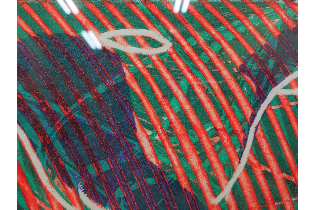 真作　サイン入り　1968年作　スタンリー・ウィリアム・ヘイター(Stanley William Hayter)　「Vortex(ボルテックス)」　渦巻く線と色彩が静かに視線を引き寄せる銅版画　外箱付き　(R-084980)