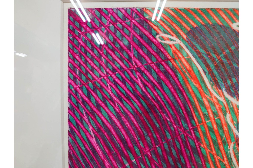 真作　サイン入り　1968年作　スタンリー・ウィリアム・ヘイター(Stanley William Hayter)　「Vortex(ボルテックス)」　渦巻く線と色彩が静かに視線を引き寄せる銅版画　外箱付き　(R-084980)