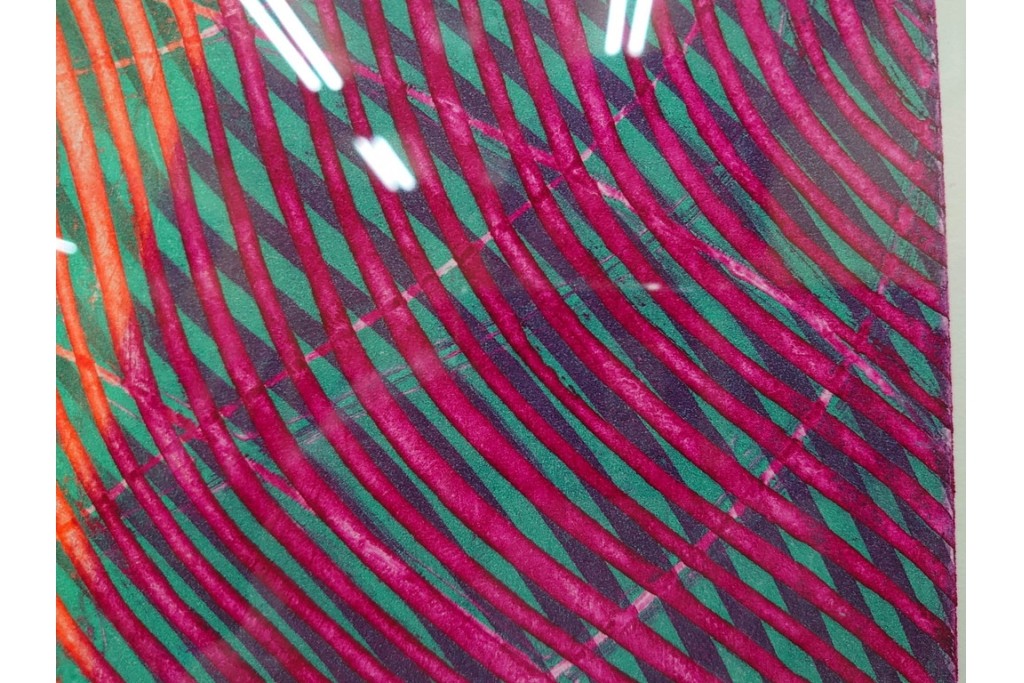 真作　サイン入り　1968年作　スタンリー・ウィリアム・ヘイター(Stanley William Hayter)　「Vortex(ボルテックス)」　渦巻く線と色彩が静かに視線を引き寄せる銅版画　外箱付き　(R-084980)