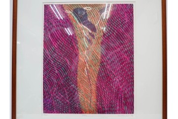 真作　サイン入り　1968年作　スタンリー・ウィリアム・ヘイター(Stanley William Hayter)　「Vortex(ボルテックス)」　渦巻く線と色彩が静かに視線を引き寄せる銅版画　外箱付き　(R-084980)