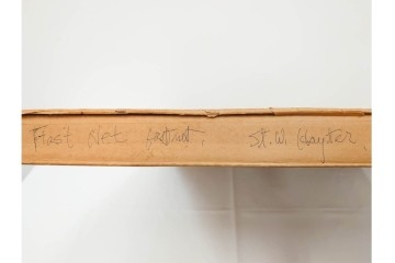 真作　サイン入り　1985年作　スタンリー・ウィリアム・ヘイター(Stanley William Hayter)　13/50 「Fastnet(ファストネット)」　鋭く走る線と色彩に惹きつけられる銅版画　外箱付き　(R-084981)