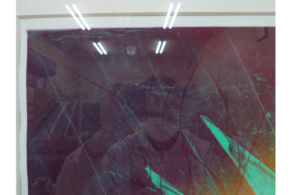 真作　サイン入り　1985年作　スタンリー・ウィリアム・ヘイター(Stanley William Hayter)　13/50 「Fastnet(ファストネット)」　鋭く走る線と色彩に惹きつけられる銅版画　外箱付き　(R-084981)