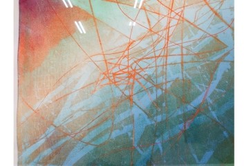 真作　サイン入り　1985年作　スタンリー・ウィリアム・ヘイター(Stanley William Hayter)　13/50 「Fastnet(ファストネット)」　鋭く走る線と色彩に惹きつけられる銅版画　外箱付き　(R-084981)