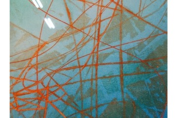 真作　サイン入り　1985年作　スタンリー・ウィリアム・ヘイター(Stanley William Hayter)　13/50 「Fastnet(ファストネット)」　鋭く走る線と色彩に惹きつけられる銅版画　外箱付き　(R-084981)