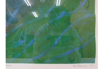 真作　サイン入り　1985年作　スタンリー・ウィリアム・ヘイター(Stanley William Hayter)　13/50 「Fastnet(ファストネット)」　鋭く走る線と色彩に惹きつけられる銅版画　外箱付き　(R-084981)