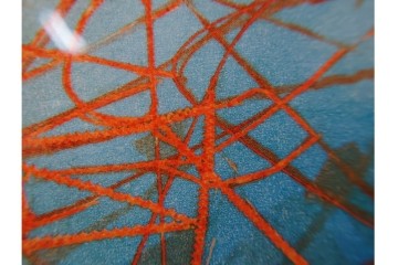 真作　サイン入り　1985年作　スタンリー・ウィリアム・ヘイター(Stanley William Hayter)　13/50 「Fastnet(ファストネット)」　鋭く走る線と色彩に惹きつけられる銅版画　外箱付き　(R-084981)