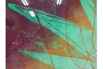 真作　サイン入り　1985年作　スタンリー・ウィリアム・ヘイター(Stanley William Hayter)　13/50 「Fastnet(ファストネット)」　鋭く走る線と色彩に惹きつけられる銅版画　外箱付き　(R-084981)