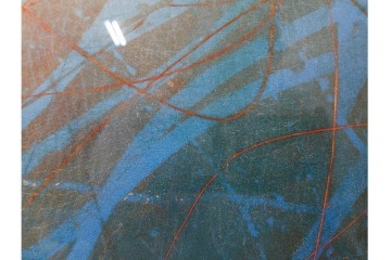 真作　サイン入り　1985年作　スタンリー・ウィリアム・ヘイター(Stanley William Hayter)　13/50 「Fastnet(ファストネット)」　鋭く走る線と色彩に惹きつけられる銅版画　外箱付き　(R-084981)