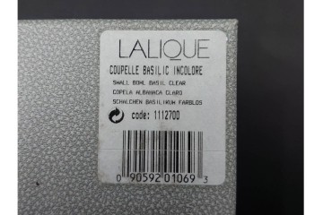 フランス　 LALIQUE(ラリック)　ローズマリー・バジル　繊細な植物の陰影が美しいキャンドルフォルダー2点セット　外箱付き　(R-084982)