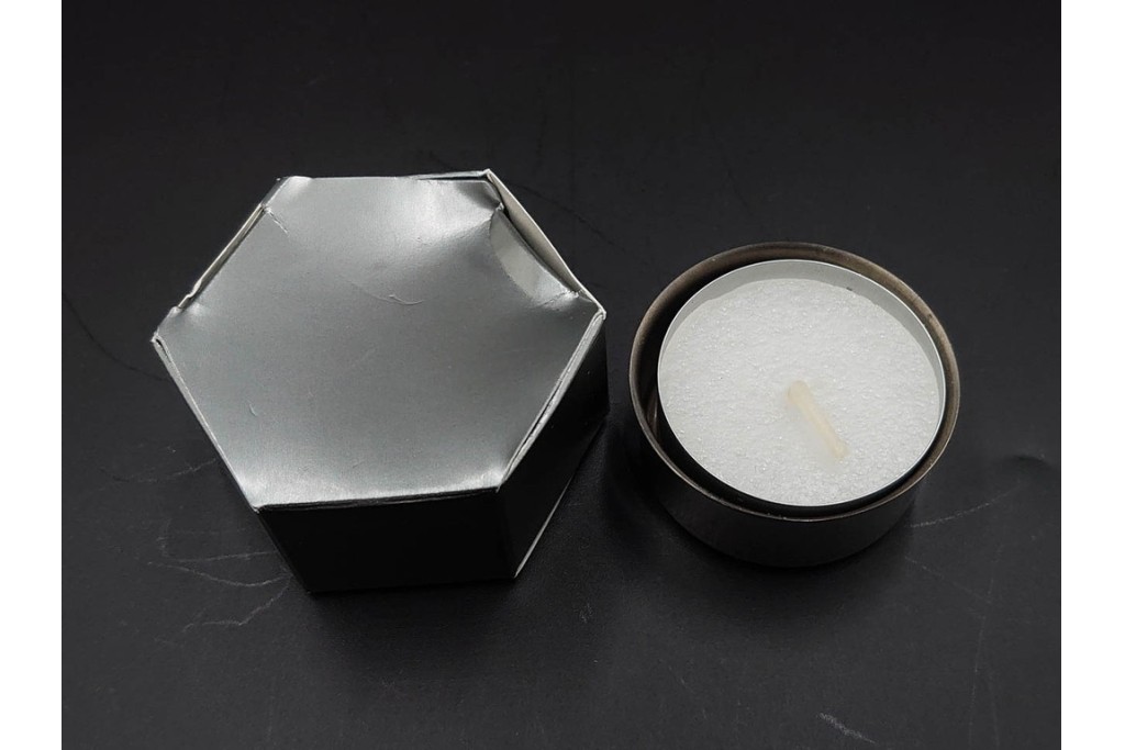 フランス　 LALIQUE(ラリック)　ローズマリー・バジル　繊細な植物の陰影が美しいキャンドルフォルダー2点セット　外箱付き　(R-084982)