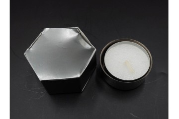 フランス　 LALIQUE(ラリック)　ローズマリー・バジル　繊細な植物の陰影が美しいキャンドルフォルダー2点セット　外箱付き　(R-084982)