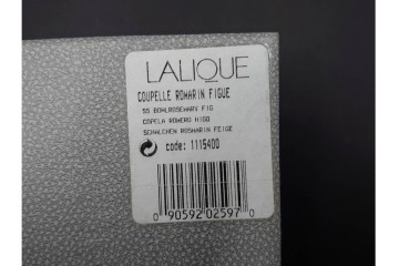 フランス　 LALIQUE(ラリック)　ローズマリー・バジル　繊細な植物の陰影が美しいキャンドルフォルダー2点セット　外箱付き　(R-084982)