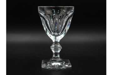フランス　Baccarat(バカラ)　HARCOURT(アルクール)　L(ラージ)サイズ　精巧なカットが美しいワイングラス2客セット　定価(2客合計)約7万2千円　外箱付き　(R-084984)
