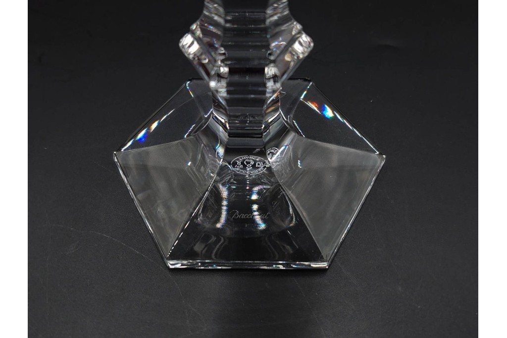 フランス　Baccarat(バカラ)　HARCOURT(アルクール)　L(ラージ)サイズ　精巧なカットが美しいワイングラス2客セット　定価(2客合計)約7万2千円　外箱付き　(R-084984)