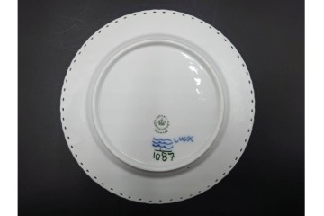 デンマーク製　ROYAL COPENHAGEN(ロイヤルコペンハーゲン)　ブルーフルーテッド フルレース　直径約17cm　プレート2枚セット　スクラッチありB級品　(R-084985)