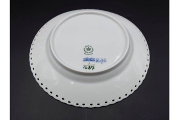 デンマーク製　ROYAL COPENHAGEN(ロイヤルコペンハーゲン)　ブルーフルーテッド フルレース　直径約17cm　プレート2枚セット　スクラッチありB級品　(R-084985)
