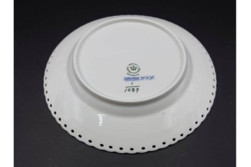 デンマーク製　ROYAL COPENHAGEN(ロイヤルコペンハーゲン)　ブルーフルーテッド フルレース　直径約17cm　プレート2枚セット　スクラッチありB級品　(R-084986)