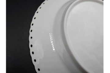 デンマーク製　ROYAL COPENHAGEN(ロイヤルコペンハーゲン)　ブルーフルーテッド フルレース　直径約17cm　プレート2枚セット　スクラッチありB級品　(R-084986)