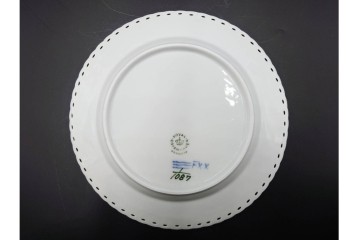 デンマーク製　ROYAL COPENHAGEN(ロイヤルコペンハーゲン)　ブルーフルーテッド フルレース　直径約17cm　プレート2枚セット　スクラッチありB級品　(R-084986)