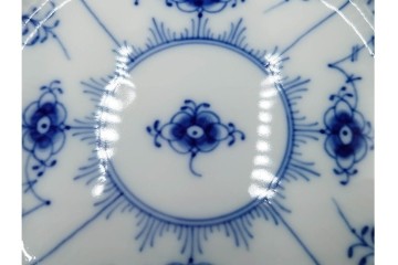 デンマーク製　ROYAL COPENHAGEN(ロイヤルコペンハーゲン)　ブルーフルーテッド フルレース　直径約17cm　プレート2枚セット　スクラッチありB級品　(R-084986)