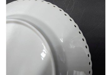 デンマーク製　ROYAL COPENHAGEN(ロイヤルコペンハーゲン)　ブルーフルーテッド フルレース　直径約17cm　プレート2枚セット　スクラッチありB級品　(R-084987)