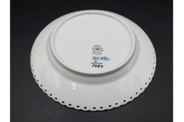 デンマーク製　ROYAL COPENHAGEN(ロイヤルコペンハーゲン)　ブルーフルーテッド フルレース　直径約17cm　プレート2枚セット　スクラッチありB級品　(R-084987)