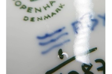 デンマーク製　ROYAL COPENHAGEN(ロイヤルコペンハーゲン)　ブルーフルーテッド フルレース　直径約17cm　プレート2枚セット　スクラッチありB級品　(R-084987)