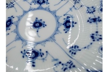 デンマーク製　ROYAL COPENHAGEN(ロイヤルコペンハーゲン)　ブルーフルーテッド フルレース　直径約17cm　プレート2枚セット　スクラッチありB級品　(R-084987)