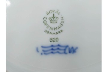 デンマーク製　ROYAL COPENHAGEN(ロイヤルコペンハーゲン)　ブルーフルーテッド 　プレイン　直径約19cm　プレート3枚セット　定価(3枚合計)約5万円　(R-084989)