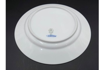デンマーク製　ROYAL COPENHAGEN(ロイヤルコペンハーゲン)　ブルーフルーテッド 　プレイン　直径約19cm　プレート3枚セット　定価(3枚合計)約5万円　(R-084989)