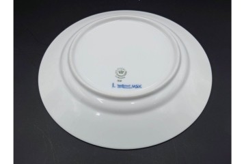 デンマーク製　ROYAL COPENHAGEN(ロイヤルコペンハーゲン)　ブルーフルーテッド 　プレイン　直径約19cm　プレート3枚セット　定価(3枚合計)約5万円　(R-084989)