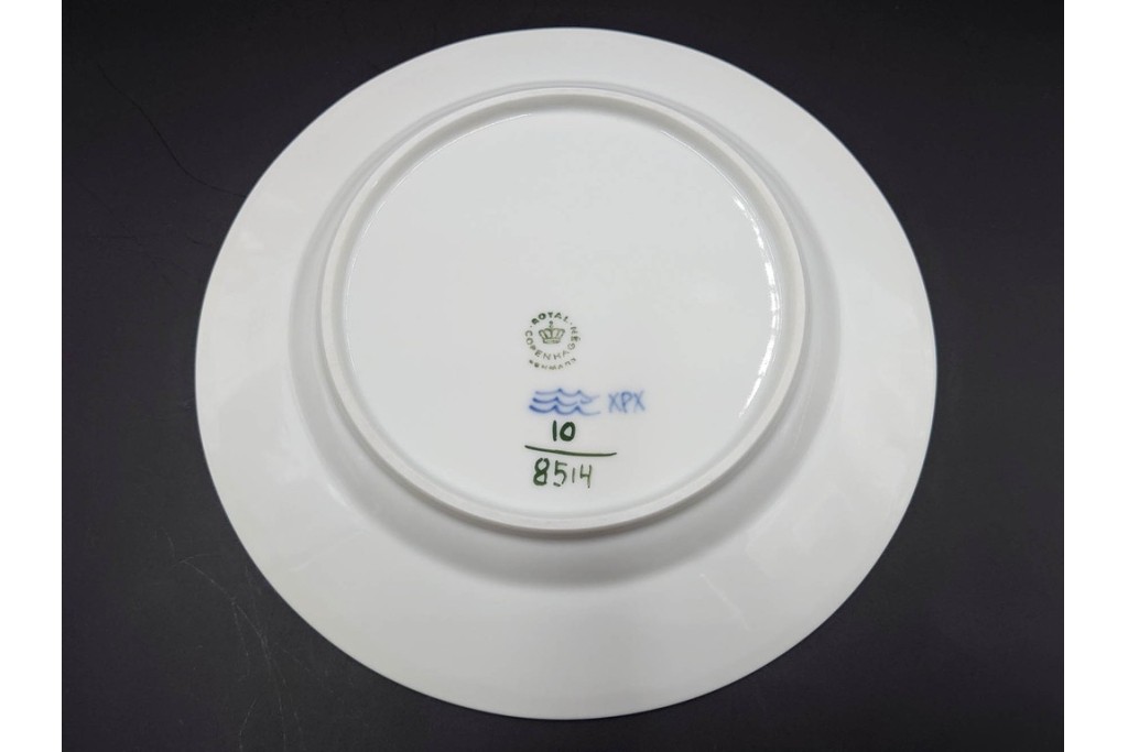 デンマーク製　ROYAL COPENHAGEN(ロイヤルコペンハーゲン)　ブルーフラワー アンギュラー　上品なプレート6枚セット　スクラッチありB級品　(R-084990)