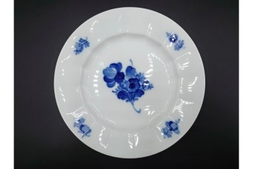 デンマーク製　ROYAL COPENHAGEN(ロイヤルコペンハーゲン)　ブルーフラワー アンギュラー　上品なプレート6枚セット　スクラッチありB級品　(R-084990)