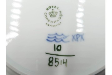 デンマーク製　ROYAL COPENHAGEN(ロイヤルコペンハーゲン)　ブルーフラワー アンギュラー　上品なプレート6枚セット　スクラッチありB級品　(R-084990)