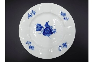 デンマーク製　ROYAL COPENHAGEN(ロイヤルコペンハーゲン)　ブルーフラワー アンギュラー　上品なプレート6枚セット　スクラッチありB級品　(R-084990)