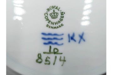 デンマーク製　ROYAL COPENHAGEN(ロイヤルコペンハーゲン)　ブルーフラワー アンギュラー　上品なプレート6枚セット　スクラッチありB級品　(R-084990)