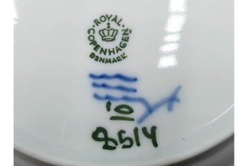 デンマーク製　ROYAL COPENHAGEN(ロイヤルコペンハーゲン)　ブルーフラワー アンギュラー　上品なプレート6枚セット　スクラッチありB級品　(R-084990)