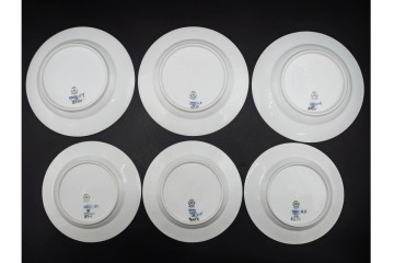 デンマーク製　ROYAL COPENHAGEN(ロイヤルコペンハーゲン)　ブルーフラワー アンギュラー　上品なプレート6枚セット　スクラッチありB級品　(R-084990)