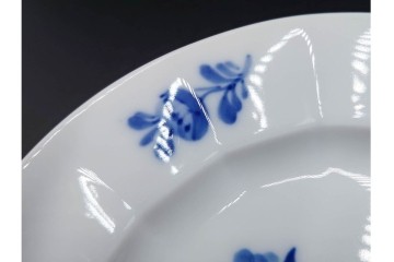 デンマーク製　ROYAL COPENHAGEN(ロイヤルコペンハーゲン)　ブルーフラワー アンギュラー　上品なプレート6枚セット　スクラッチありB級品　(R-084990)