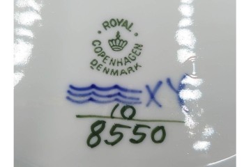 デンマーク製　ROYAL COPENHAGEN(ロイヤルコペンハーゲン)　ブルーフラワー アンギュラー　上品なプレート6枚セット　スクラッチありB級品　(R-084990)