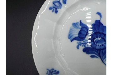 デンマーク製　ROYAL COPENHAGEN(ロイヤルコペンハーゲン)　ブルーフラワー アンギュラー　上品なプレート6枚セット　スクラッチありB級品　(R-084990)