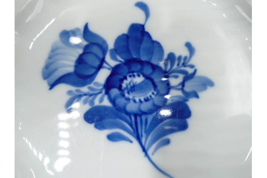 デンマーク製　ROYAL COPENHAGEN(ロイヤルコペンハーゲン)　ブルーフラワー アンギュラー　上品なプレート6枚セット　スクラッチありB級品　(R-084990)