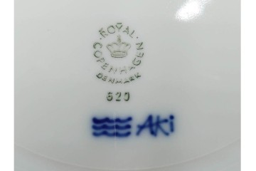 デンマーク製　ROYAL COPENHAGEN(ロイヤルコペンハーゲン)　ブルーフラワー プレイン　直径約19cm　プレート6枚セット　スクラッチありB級品　(R-084991)