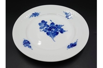 デンマーク製　ROYAL COPENHAGEN(ロイヤルコペンハーゲン)　ブルーフラワー プレイン　直径約19cm　プレート6枚セット　スクラッチありB級品　(R-084991)